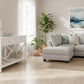 LUGANO HAMPTONS STYLE ACACIA 2-DRAWER CONSOLE TABLE/HALL TABLE WHITE - MyChocolateWood