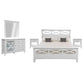 LUGANO HAMPTONS STYLE ACACIA 4 PIECE KING BEDROOM SUITE: 1 KING BED 1 DRESSER MIRROR  2 BEDSIDE TABLES - MyChocolateWood