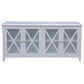 LUGANO HAMPTONS STYLE ACACIA BUFFET/SIDEBOARD 4 GLASS DOORS WHITE - MyChocolateWood