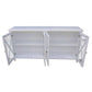 LUGANO HAMPTONS STYLE ACACIA BUFFET/SIDEBOARD 4 GLASS DOORS WHITE - MyChocolateWood
