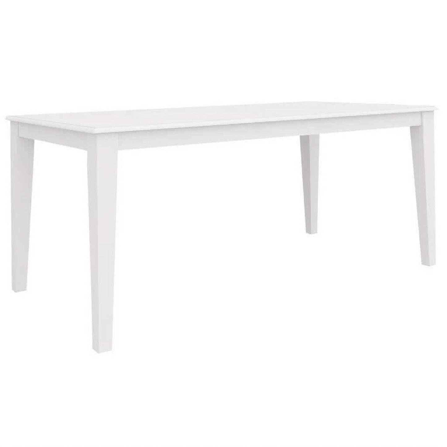 LUGANO HAMPTONS STYLE ACACIA DINING TABLE WHITE 180CM