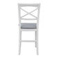 LUGANO HAMPTONS STYLE ACACIA FABRIC NEW BAR CHAIR BAR STOOL W:48XD:55XH107CM - MyChocolateWood