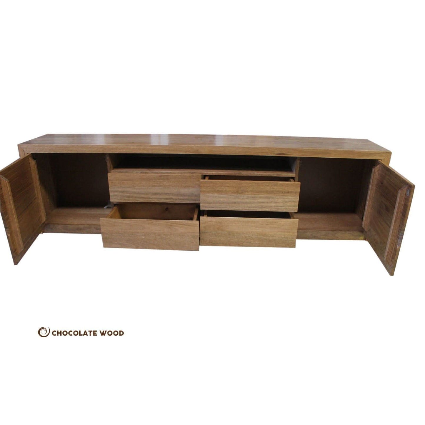 LUNA TASSIE OAK TV /ENTERTAINMENT UNIT WITH 2 DOORS & 4 DRAWERS