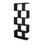Luzu Solid Mango Wood Open Bookcase 80 x 28 x 185cm in Black - Chocolate Wood