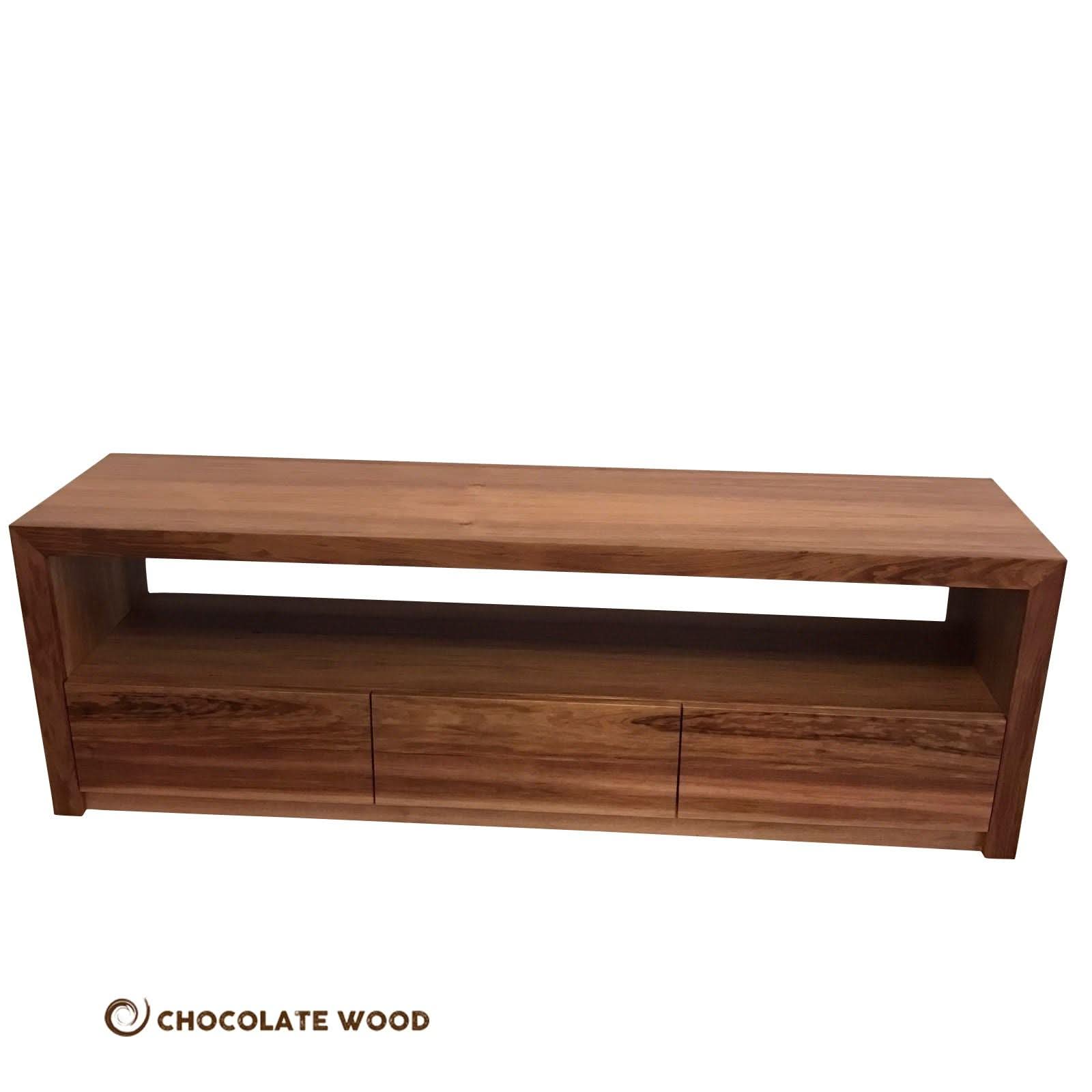 MACARTHUR SOLID BLACKWOOD 3 DRAWERS TV/ENTERTAINMENT UNIT - LOCALLY MADE - MyChocolateWood