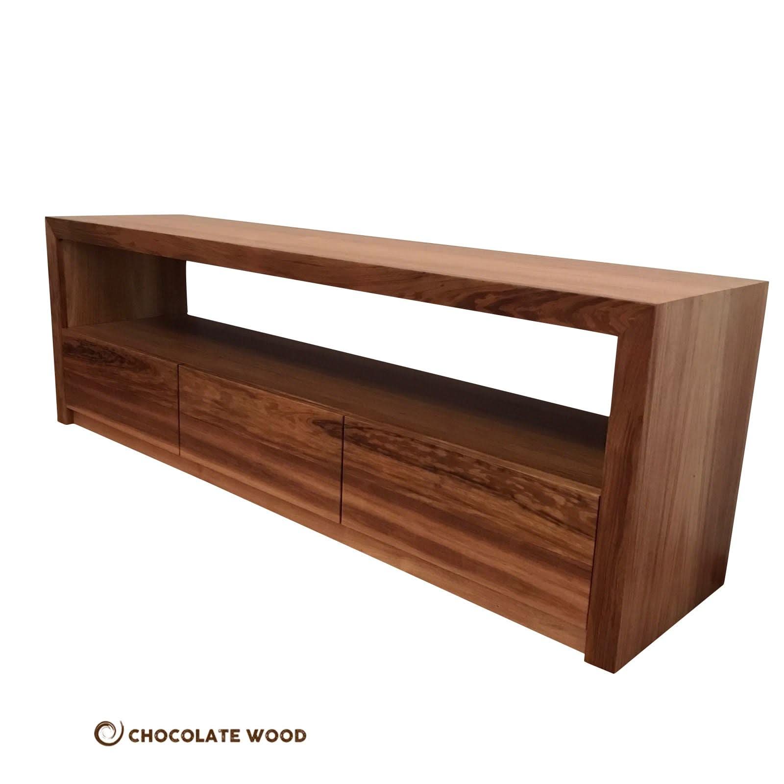 MACARTHUR SOLID BLACKWOOD 3 DRAWERS TV/ENTERTAINMENT UNIT - LOCALLY MADE - MyChocolateWood