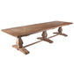 Maddox Reclaimed Elm Dining Table 350cm in Natural - Chocolate Wood