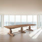 Maddox Reclaimed Elm Dining Table 350cm in Natural - Chocolate Wood
