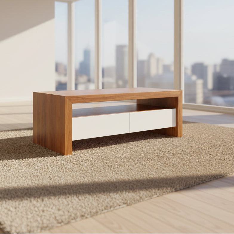 MADE TO ORDER HELENA 2 DRAWER COFFEE TABLE IN SOLID BLACKWOOD - MyChocolateWood