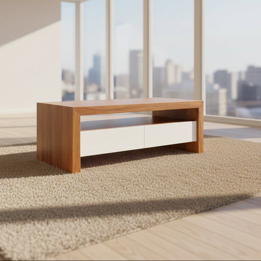 MADE TO ORDER HELENA 2 DRAWER COFFEE TABLE IN SOLID BLACKWOOD - MyChocolateWood
