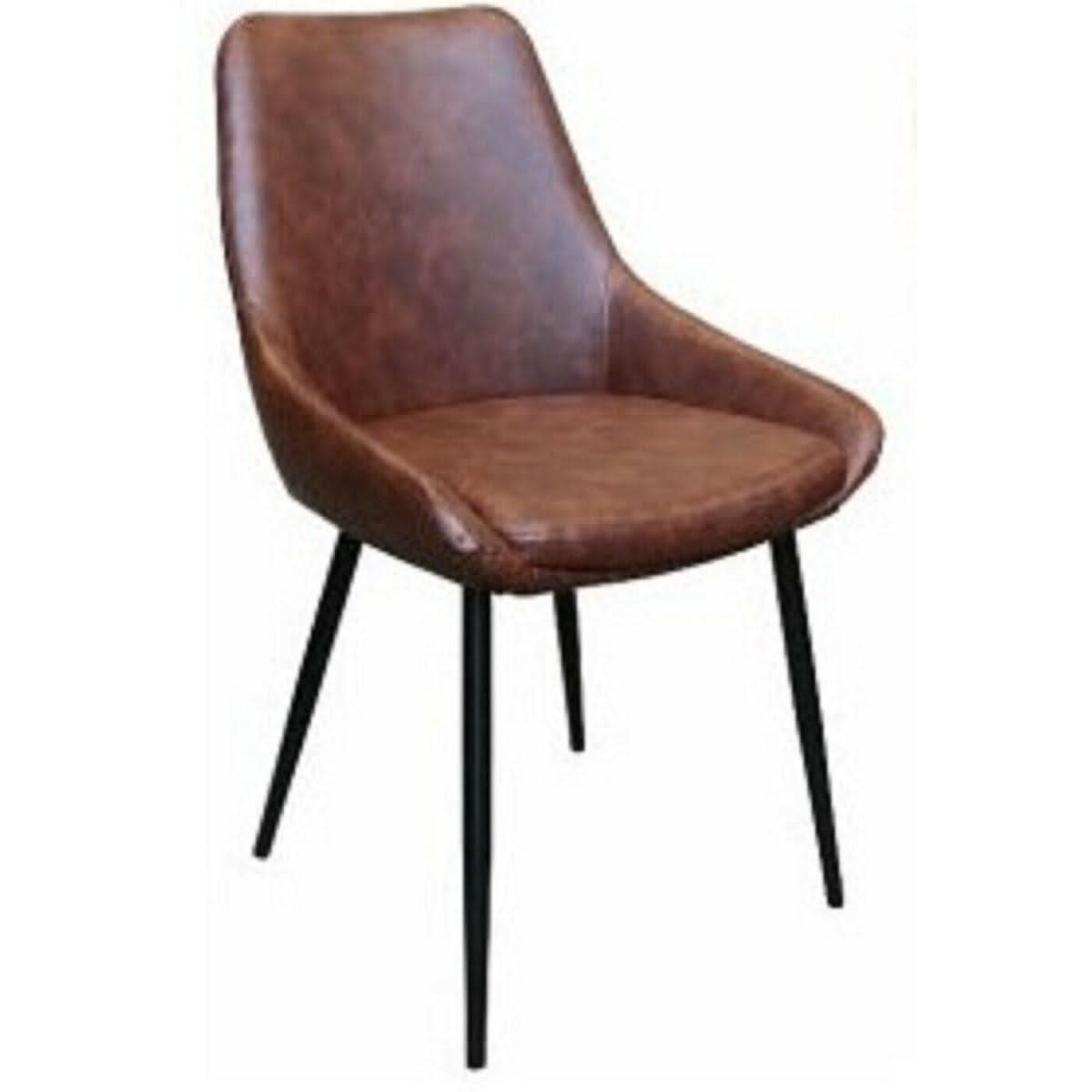 MADELEINE CAMEL COLOURED DINING CHAIR CASUAL CHAIR EASY CHAIR SET OF 2 - MyChocolateWood