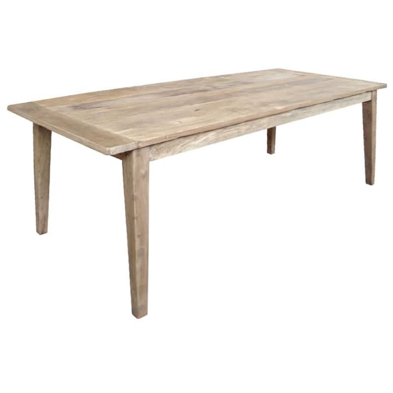 MADRID RUSTIC COUNTRY DINING TABLE RECYCLED ELM WOOD TIMBER FARMHOUSE 180CM - MyChocolateWood