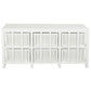 Magento Solid Mahogany & Wicker 6-Drawer Dresser in White - Chocolate Wood