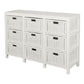 MAGENTO SOLID MAHOGANY TIMBER WOOD & WICKER 9 DRAWERS JUMBO SIZE DRESSER IN WHITE - MyChocolateWood