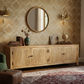 MAGNOLIOUS RUSTIC 4 DOORS TV/ENTERTAINMENT UNIT IN SOLID OAK - MyChocolateWood