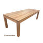 MAIRA SOLID AMERICAN OAK DINING TABLE CLEAR LACQUER FINISH 210CM - MyChocolateWood