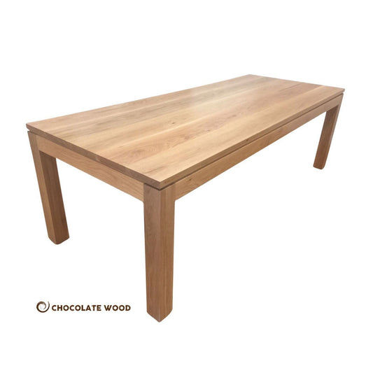 MAIRA SOLID AMERICAN OAK DINING TABLE CLEAR LACQUER FINISH 210CM