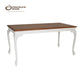 Maison Package White with Caramel Top French Provincial Style Solid Hardwood Timber Mahogany Dining Table with 6 Chairs - MyChocolateWood