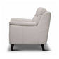 MALANIA 2-SEATER REAL LEATHER SOFA SETTEE COUCH SILVER - MyChocolateWood