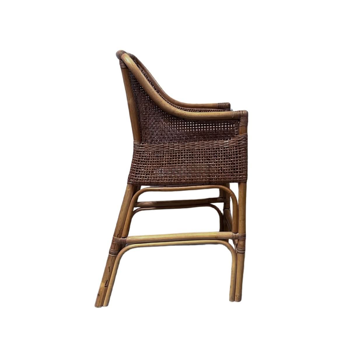 Malibu Hamptons Rattan Counter Stool in Mango Teak - Chocolate Wood