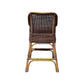 Malibu Hamptons Rattan Counter Stool in Mango Teak - Chocolate Wood