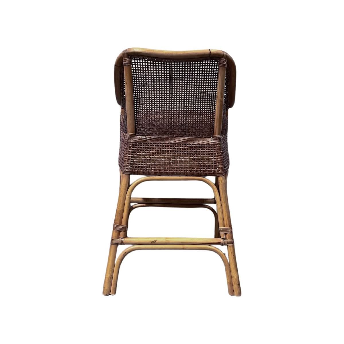 Malibu Hamptons Rattan Counter Stool in Mango Teak - Chocolate Wood