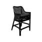 Malibu Hamptons Rattan Counter Stool in Solid Black - Chocolate Wood