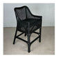 Malibu Hamptons Rattan Counter Stool in Solid Black - Chocolate Wood