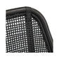 Malibu Hamptons Rattan Counter Stool in Solid Black - Chocolate Wood