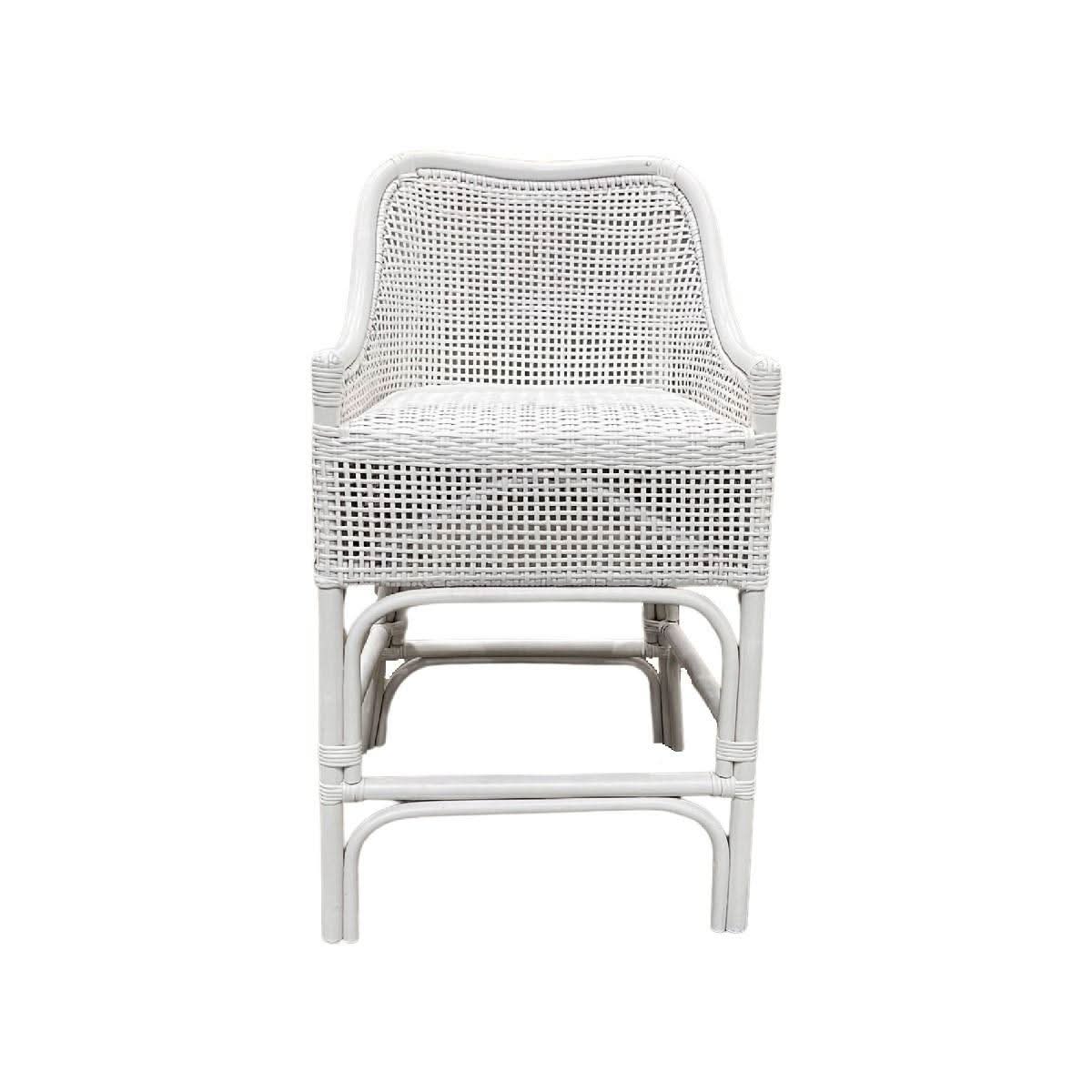 MALIBU HAMPTONS RATTAN COUNTER STOOL IN SOLID WHITE - MyChocolateWood