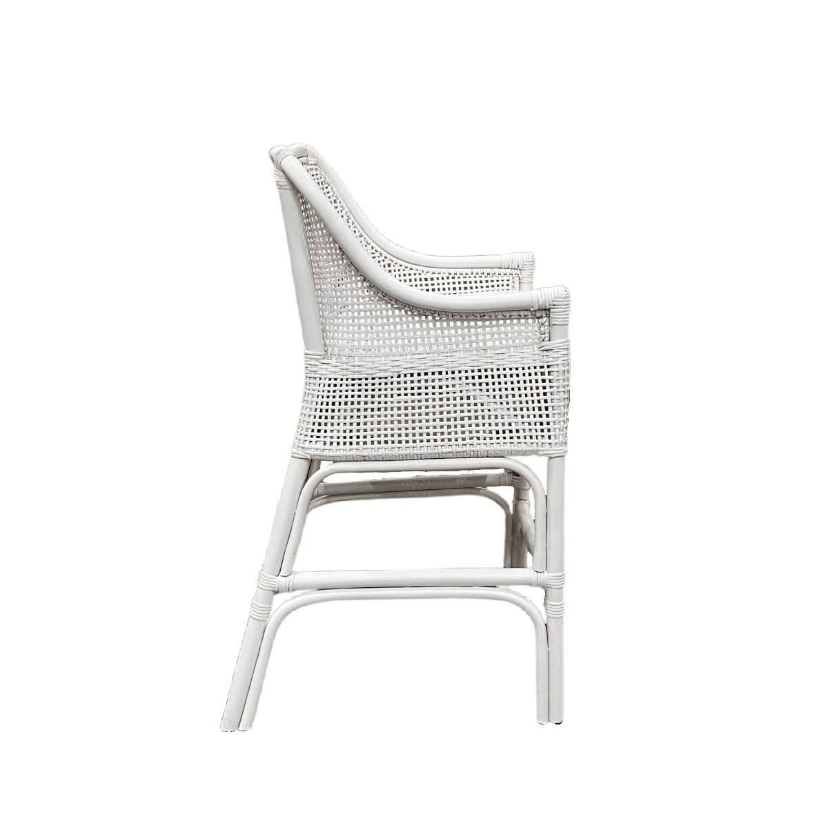 MALIBU HAMPTONS RATTAN COUNTER STOOL IN SOLID WHITE - MyChocolateWood