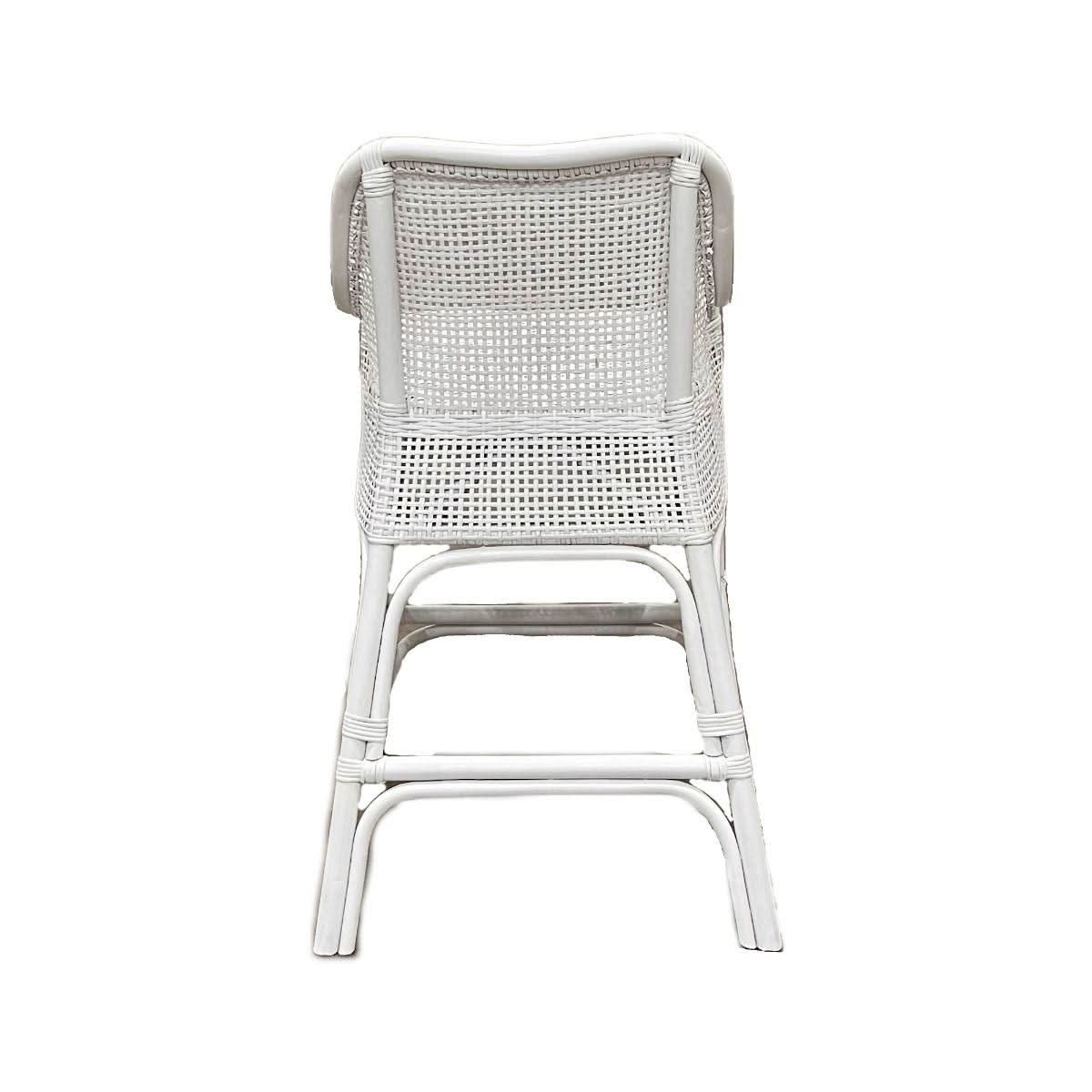 MALIBU HAMPTONS RATTAN COUNTER STOOL IN SOLID WHITE - MyChocolateWood
