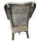 Malibu Hamptons Rattan Dining Chair in Black Shadow - Chocolate Wood