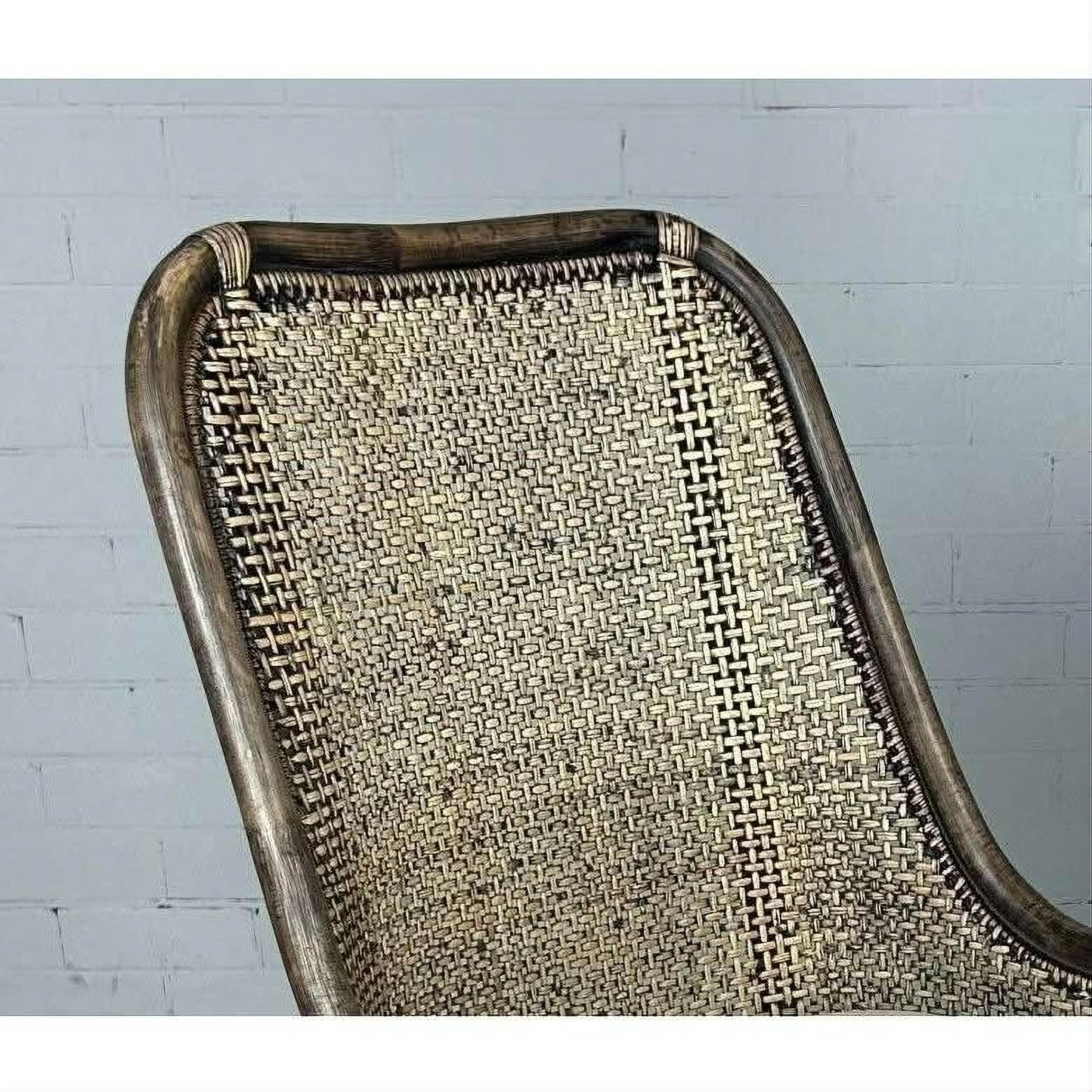 Malibu Hamptons Rattan Dining Chair in Black Shadow - Chocolate Wood