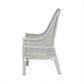 Malibu Hamptons Rattan Dining Chair in Solid White - Chocolate Wood