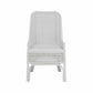 Malibu Hamptons Rattan Dining Chair in Solid White - Chocolate Wood