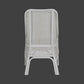 Malibu Hamptons Rattan Dining Chair in Solid White - Chocolate Wood