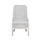 Malibu Hamptons Rattan Dining Chair in Solid White - Chocolate Wood