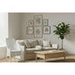 Malibu Hamptons Rattan Dining Chair in Solid White - Chocolate Wood