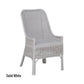Malibu Hamptons Rattan Dining Chair in Solid White - Chocolate Wood