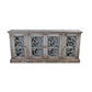 Malvern Reclaimed Asian Timber 4-Door Sideboard 202cm in Weathered Grey - Chocolate Wood