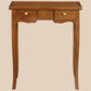MANDY QUEEN ANN SOLID MAHOGANY 2 DRAWER HALL TABLE/CONSOLE TABLE IN LIGHT PECAN - MyChocolateWood
