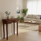MANDY QUEEN ANN SOLID MAHOGANY 2 DRAWER HALL TABLE/CONSOLE TABLE IN MAHOGANY - MyChocolateWood