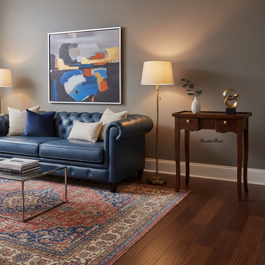 MANDY QUEEN ANN SOLID MAHOGANY 2 DRAWER HALL TABLE/CONSOLE TABLE IN MAHOGANY - MyChocolateWood