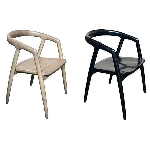 Manfred Solid Ashwood Dining Chair - Chocolate Wood