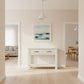 MANLY 110CM 2 DRAWERS CONSOLE/HALL TABLE IN BRUSHED WHITEWASH - MyChocolateWood