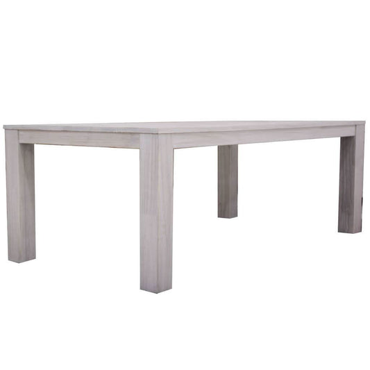 MANLY 190CM DINING TABLE IN BRUSHED WHITEWASH - MyChocolateWood