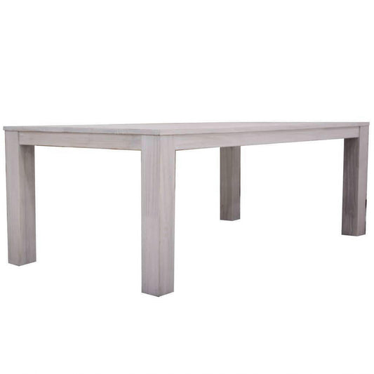 MANLY 190CM DINING TABLE IN BRUSHED WHITEWASH - MyChocolateWood