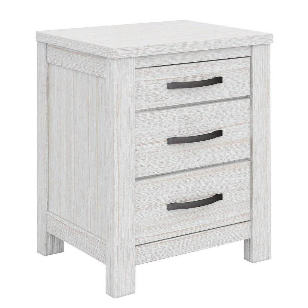 Manly King Bed, Dresser, Mirror & 2 Bedside Tables Package - Chocolate Wood