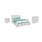 Manly King Bed, Tallboy & 2 Bedside Tables Package - Chocolate Wood